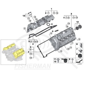 ปะเก็นฝาครอบวาล์ว BMW N62 11127513194 11127513195 สำหรับซ่อมแซมและเปลี่ยนเครื่องยนต์ - Product Image 1