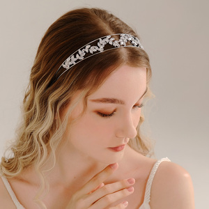 Diadema de zirconia europea para niña y mujer, Tiara para el pelo, cinta para el pelo, decoración para el pelo de boda, para dama de honor - Product Image 1