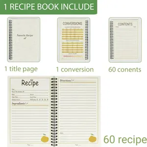 Custom Blank Spiral Cookbook Recipe Journal Notebook Recipe To Write In Your Own Recipes Cookbook Journal Organizer Note Book