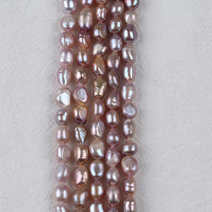 Perlas Barrocas de Agua Dulce Naturales de Zhuji, de 7-8 mm, de Doble Cara, con Orificio Recto, Color Blanco, para Hacer Collares y Pulseras, Material Hecho a Mano - Product Image 4