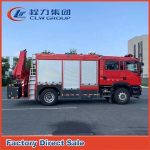 Camión <span class=keywords><strong>de</strong></span> <span class=keywords><strong>Bomberos</strong></span> <span class=keywords><strong>de</strong></span> alta calidad HOWO 4X2 camión <span class=keywords><strong>de</strong></span> <span class=keywords><strong>bomberos</strong></span> <span class=keywords><strong>de</strong></span> polvo seco con grúa <span class=keywords><strong>de</strong></span> pluma articulada - Product Image 4