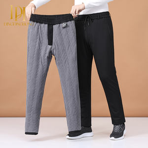 <span class=keywords><strong>Pantalon</strong></span> d'hiver en coton épais pour hommes, plat doublé polaire pour personnes <span class=keywords><strong>âgée</strong></span>s d'âge moyen, du nord-est, résistant au froid, en soie de mûrier, pour l'extérieur - Product Image 4