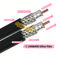 Câble coaxial RF LMR240 LMR400, conducteur en cuivre massif ou multibrin, gaine en mousse PE anti-UV, gaine en PVC, blindage en tresse de cuivre étamé
