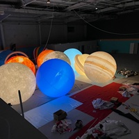 Ballons publicitaires gonflables : planètes de la Système solaire (Terre, Lune, Mars, Soleil, Jupiter, Vénus, Saturne, Uranus, Neptune) avec LED