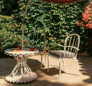 Fauteuil d'extérieur moderne en métal avec dossier en forme de pétale pour <span class=keywords><strong>jardin</strong></span>, balcon, cour arrière, meubles de patio - Product Image 4
