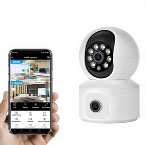 Caméra de surveillance vidéo sans fil Yoosee HD 6MP WiFi IP à double objectif et double écran, moniteur bébé PTZ avec suivi automatique pour la maison - Product Image 1