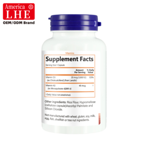 Fabricant de compléments alimentaires en gros de vitamine D3 et K2, soutien à la santé osseuse, 120 capsules de vitamine D3 et K2 - Product Image 5