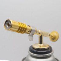 Chalumeau au butane robuste en métal, allumage électronique, flamme stable 1000-1300°C – Allume-feu pour barbecue, bricolage, personnalisation de marque