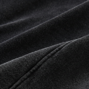 เสื้อฮู้ดดี้ผู้ชายผ้าฝ้ายคุณภาพสูง สไตล์วินเทจ แบบไม่มีเชือก ตัดสั้น ล้างสีแบบแอซิดฟอก ซีดจางจากแสงแดด มีกระเป๋า - Product Image 1