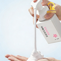 Bouteille mousseuse personnalisée de 130 ml, couleur blanche, bouteille en plastique rechargeable avec pompe à mousse pour savon pour les mains, shampoing, cosmétiques