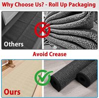 Original Jute Runner Rug Washable Non Slip Natural Texture Long Floor Mat for Hallway and Kitchen