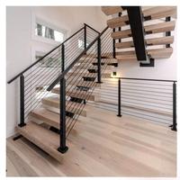 Kit de garde-corps en câble en acier inoxydable 304 personnalisable avec tendeurs réglables pour l'installation sur escaliers en bois ou en béton