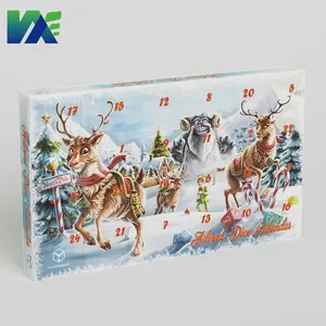 사용자 정의 럭셔리 초콜릿 크리스마스 선물 종이 상자 출현 달력