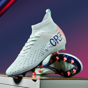 Botas de fútbol profesionales para hombre más vendidas, botas de fútbol con logotipo personalizado OEM de fábrica, tacos de fútbol para suelo firme, zapatos estilo baloncesto - Product Image 5