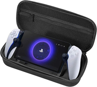 EVA Wasserdichte Hartschalen-Reisetasche mit Nylon- und Samtfutter für PlayStation Portal Konsole und Zubehör, Tragbar, Grau