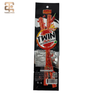 Custom LOGO Gravure Printed Mylar Zip Lock <b>Bag</b> with Window Moisture Proof Food Grade Plastic Packaging for Spicy Strips - Product Image 4