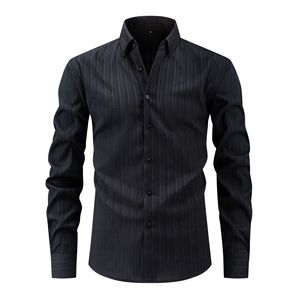 <span class=keywords><strong>Camisa</strong></span> <span class=keywords><strong>de</strong></span> Vestir a Rayas Casual <span class=keywords><strong>de</strong></span> Negocios para <span class=keywords><strong>Hombre</strong></span>, <span class=keywords><strong>Camisa</strong></span> <span class=keywords><strong>de</strong></span> Manga Larga, <span class=keywords><strong>Camisa</strong></span> <span class=keywords><strong>de</strong></span> Botones <span class=keywords><strong>de</strong></span> Color Sólido, Corte Entallado, Tops <span class=keywords><strong>de</strong></span> <span class=keywords><strong>Trabajo</strong></span> <span class=keywords><strong>de</strong></span> Oficina - Product Image 2