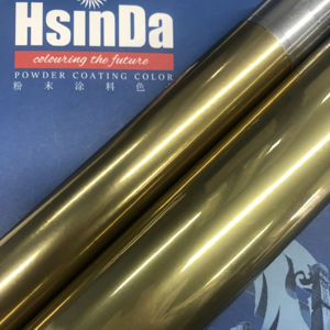 Rivestimento in Polvere Elettrostatico Effetto Cromato Colore Oro Doppio Strato Nichel Ottone per Mobili di Lusso in Acciaio - Product Image 1