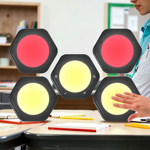 Système Buzzer sans fil Lot de 5 rechargeables avec boutons lumineux Chargement rapide via batterie Li-ion 500mAh pour <span class=keywords><strong>Quiz</strong></span> Game <span class=keywords><strong>Show</strong></span> - Product Image 6