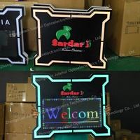 Caja de mensajes personalizada, tablero de letras, barra LED, tablero de mensajes acrílico, luz led, proveedor de fiestas, presentador de botellas de club nocturno vip