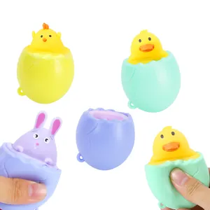 Kinderen Speelgoed 2024 Tpr Dier Pop Stress Verlichting Pasen Eend Konijntje Chick Schattig Knijp Speelgoed Voor Kinderen