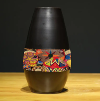 Vase de style éthiopien napperon décoratif en tissu ceinture de chaise cravates chemin de table pour la décoration de mariage et d'événements