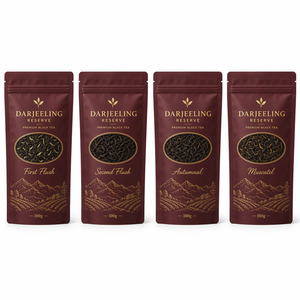 Sachets <span class=keywords><strong>de</strong></span> thé noir <span class=keywords><strong>de</strong></span> Darjeeling <span class=keywords><strong>de</strong></span> l'Himalaya refermables, à fond plat, <span class=keywords><strong>pour</strong></span> emballage alimentaire <span class=keywords><strong>de</strong></span> thé en vrac <span class=keywords><strong>de</strong></span> première récolte – Idéal comme cadeau - Product Image 1