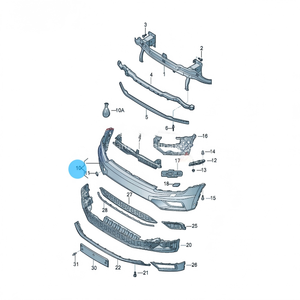 Parachoques Delantero de Alta Calidad OEM 5NN 807 217 B <span class=keywords><strong>C</strong></span> E <span class=keywords><strong>G</strong></span> K GRU, Nuevo, para Volkswagen Tiguan Allspace - Product Image 4