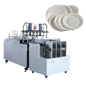 Máquina de fabricación de placas desechables de papel, máquina hidráulica totalmente automática de doble estación, precio, fabricación de placas de papel