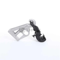 Support d'angle de tension en alliage d'aluminium durable, deux pinces, support de câble, ancrage de câble, pièces de télécommunication pour poteau électrique FTTH, métrique