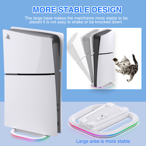 Honcam ขาตั้งแนวตั้งสำหรับ PS5 Playstation 5คอนโซลกันลื่นพร้อมไฟ RGB - Product Image 5