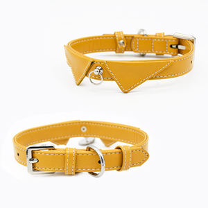 Stok grosir mode dan mewah daur ulang tahan air kulit kecil kerah anjing peliharaan dengan Id hewan peliharaan pelat nama desainer kustom - Product Image 4