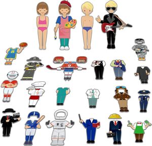 Từ gỗ Dress-up búp bê với các loại trang phục không trung bình của bạn Búp Bê Giấy trang trí nội thất giả vờ chơi đồ chơi - Product Image 3