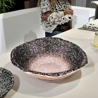 Bol de service irrégulier 8.8 pouces, réutilisable, nouveau style, pour restaurant, aliments japonais