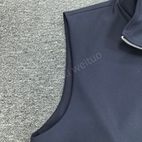 Ensemble gilet décontracté en tricot uni pour homme, léger, sans manches, séchage rapide, col rabattu, automne