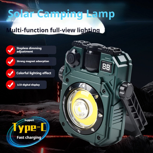 New đa chức năng <span class=keywords><strong>LED</strong></span> được xây dựng trong pin USB sạc năng lượng mặt trời khí quyển đèn lồng, từ mạnh mẽ ánh sáng làm việc đèn - Product Image 2