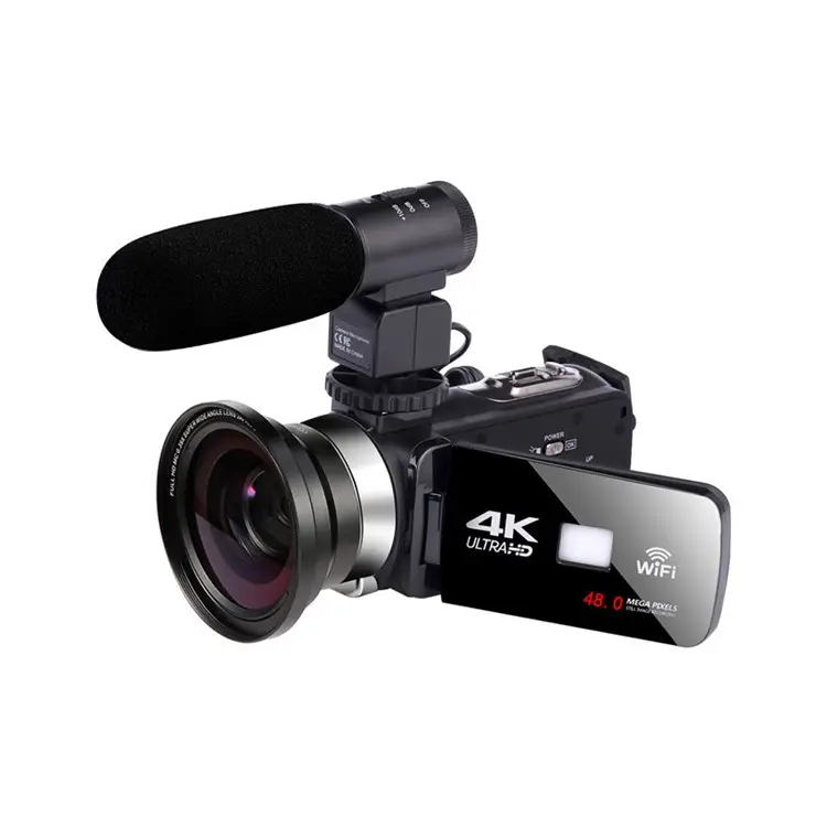 Professional Video Camcorder HDV4K HD Digital Camera Travel Daily Shooting Wedding Support 4K with MIC Easy Operation