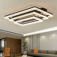Plafonnier LED en aluminium et acrylique pour salon, style italien minimaliste, commande vocale intelligente, ensemble complet pour salon et chambre