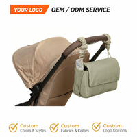Sac à couches extensible OEM/ODM léger pour poussette, sac de rangement tendance pour bébés, design suspendu pour les sorties quotidiennes