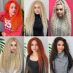 חם מוכר רוסי 22 אינץ 'ארוך crochet צמות אריאל שיער סינתטי ariel curl האוקיינוס גל הצתה שיער ariel curl - Product Image 5