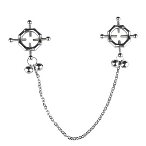 QKKQ Bamboo <b>Wheel</b> Breast Clamps Erotic Toy Adult Games Nipple Clamp With <b>Small</b> Bells Chain Breast Clips BDSM Bondage Stimulator - Product Image 5