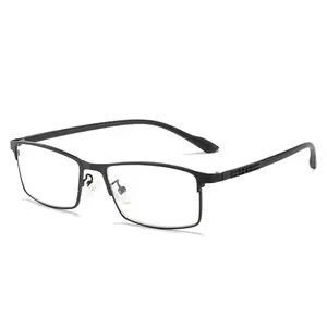 New single light color changing anti blue light presbyopic glasses for elderly high-definition metal reading glasses