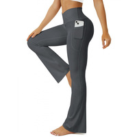 Pantalons de yoga évasés à taille haute pour femmes avec poche latérale, leggings respirants extensibles dans quatre directions pour la salle de sport et les tenues décontractées