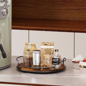 Organizador Giratorio de Madera Personalizado de Fábrica, Tipo Soporte, para Almacenamiento, OEM ODM, Varios Tamaños, para Sala de Estar - Product Image 2