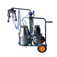 LIANHENONGMU Máquina de Ordeño Portátil de un Solo Barril para Ganado, Ovejas y Camellos, 220V 0.55HP