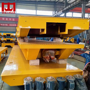 최고 품질 20 톤 50 T 헤비 듀티 레일 카트 전송 카트 레일 플랫 왜건 트랙리스 플랫 카 - Product Image 6