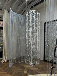 Mịn Đảng Tổ Chức Sự Kiện Trang Trí Sequin Rèm Treo Chuỗi Rèm Tất Cả Các Màu Sắc Có Sẵn Đám Cưới Nền Rèm Cửa - Product Image 2