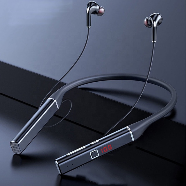 100 Hours Stereo Sport Magnetic Earphones siri TF Headset Wireless Earphone Neck Band Neckband Wireless bluetooth Earphones