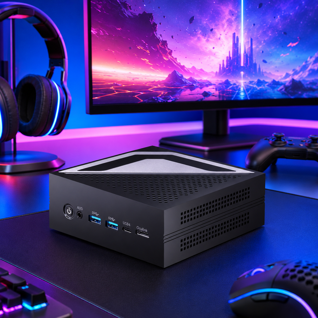 Portable Mini Computer PC Win 11 Ubuntu Mini Gaming AMD Mini Pc Ryzen AI9 HX 470 Core 890M GPU HD DP 4K Display