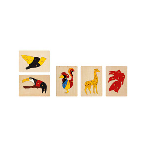 Puzzle en bois à motifs graphiques d'animaux pour l'entraînement du cerveau, reconnaissance des motifs, équipement de thérapie de réadaptation 44x33x3cm - Product Image 1
